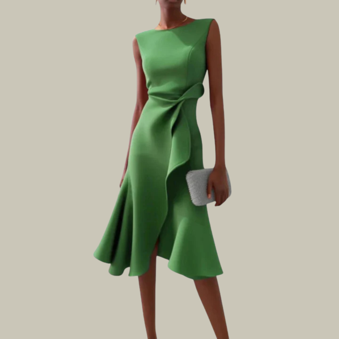 Zoe | Linen Elegant Midi Dress