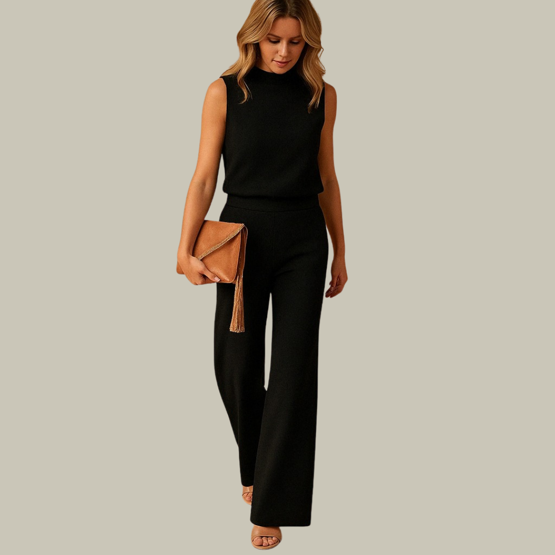 Women's Elegant Wide Leg Jumpsuit - Sleeveless Formal Evening Playsuit