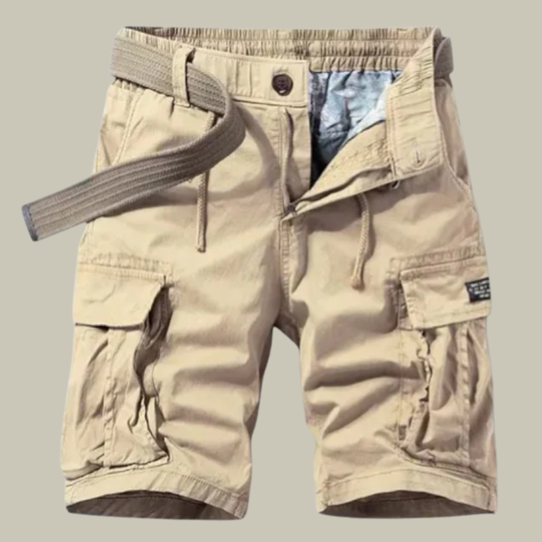 Callum | Men's Cargo Shorts Multi Pocket Belted Relaxed Fit