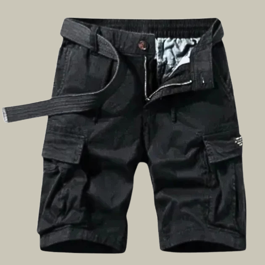 Callum | Men's Cargo Shorts Multi Pocket Belted Relaxed Fit