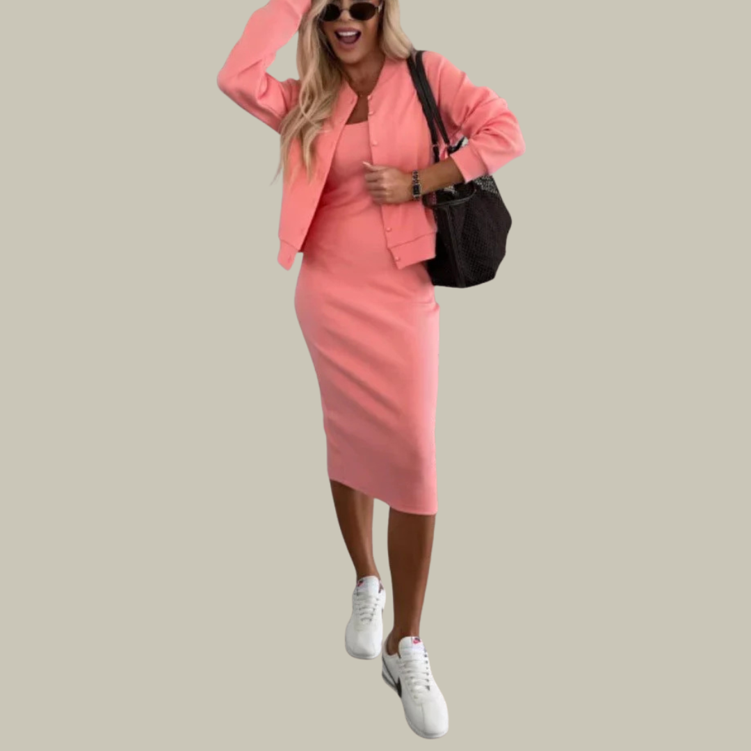 Odette | Women's Knit Blazer & Midi Dress Co-Ord Set