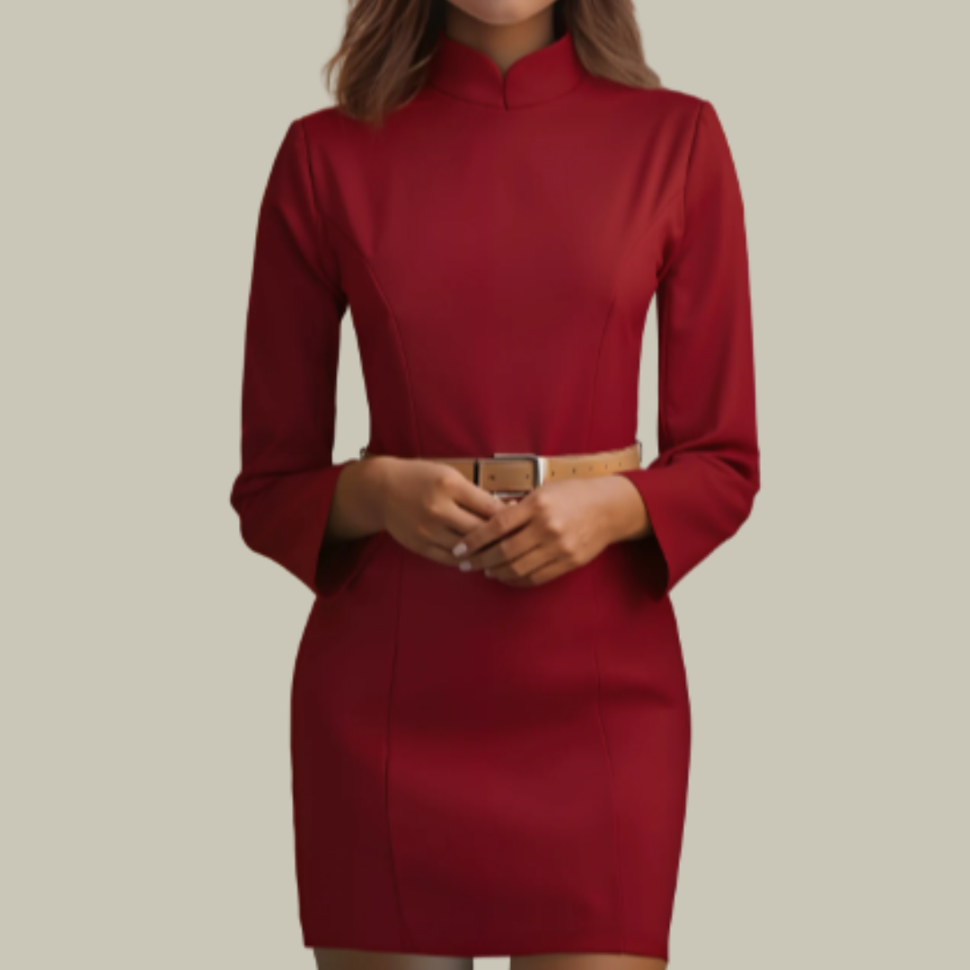 Scarlett | Mock Neck Mini Dress for Women