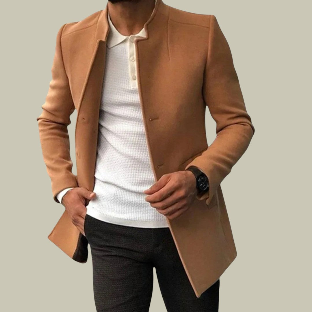 Mens Tailored Solid Coat