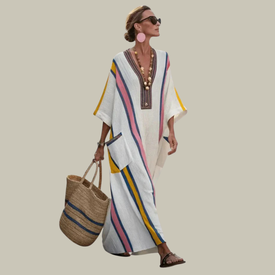 Women's V-Neck Oversized Breathable Maxi Dress