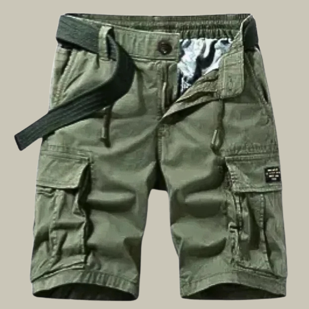 Callum | Men's Cargo Shorts Multi Pocket Belted Relaxed Fit