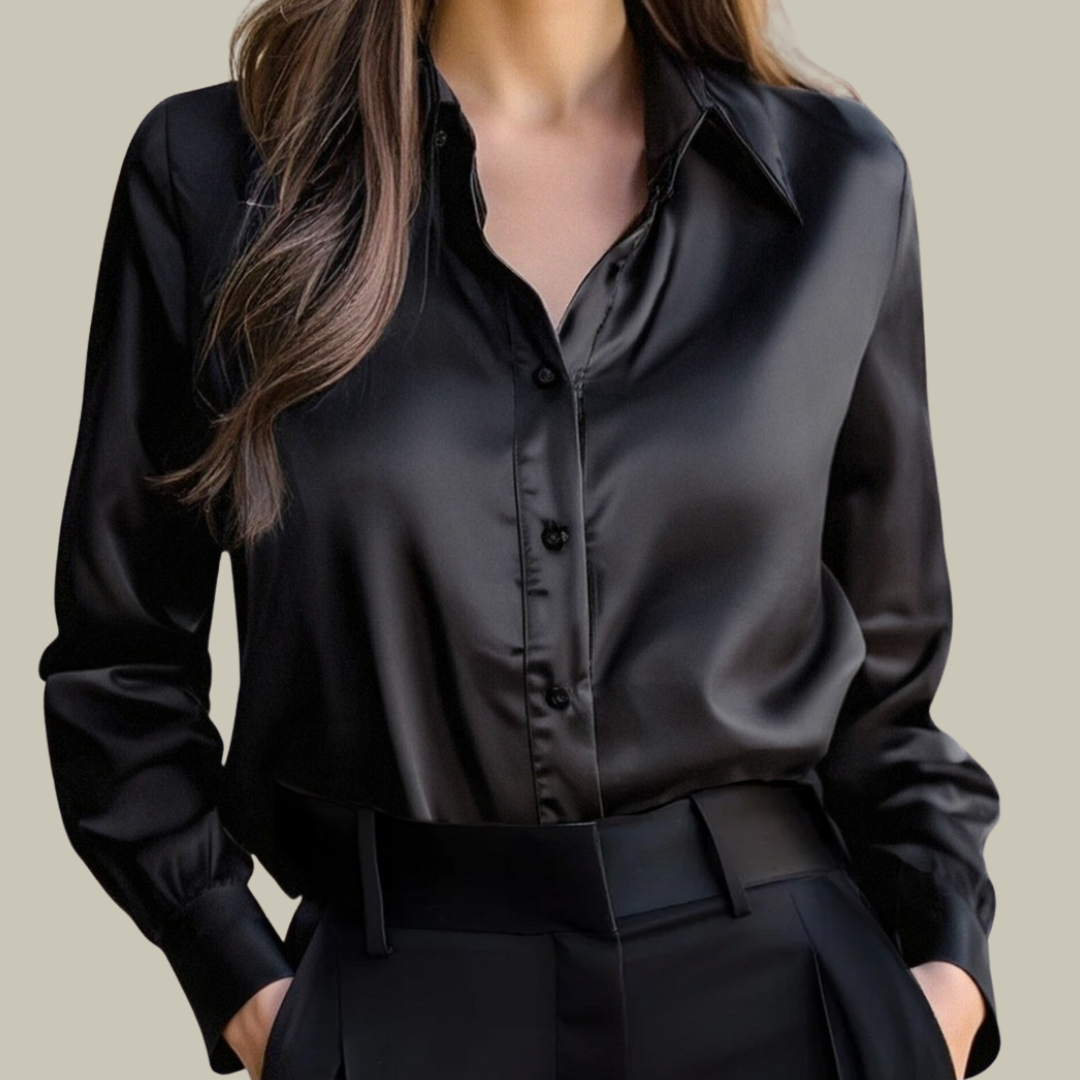 Sienna | Satin Button Down Blouse