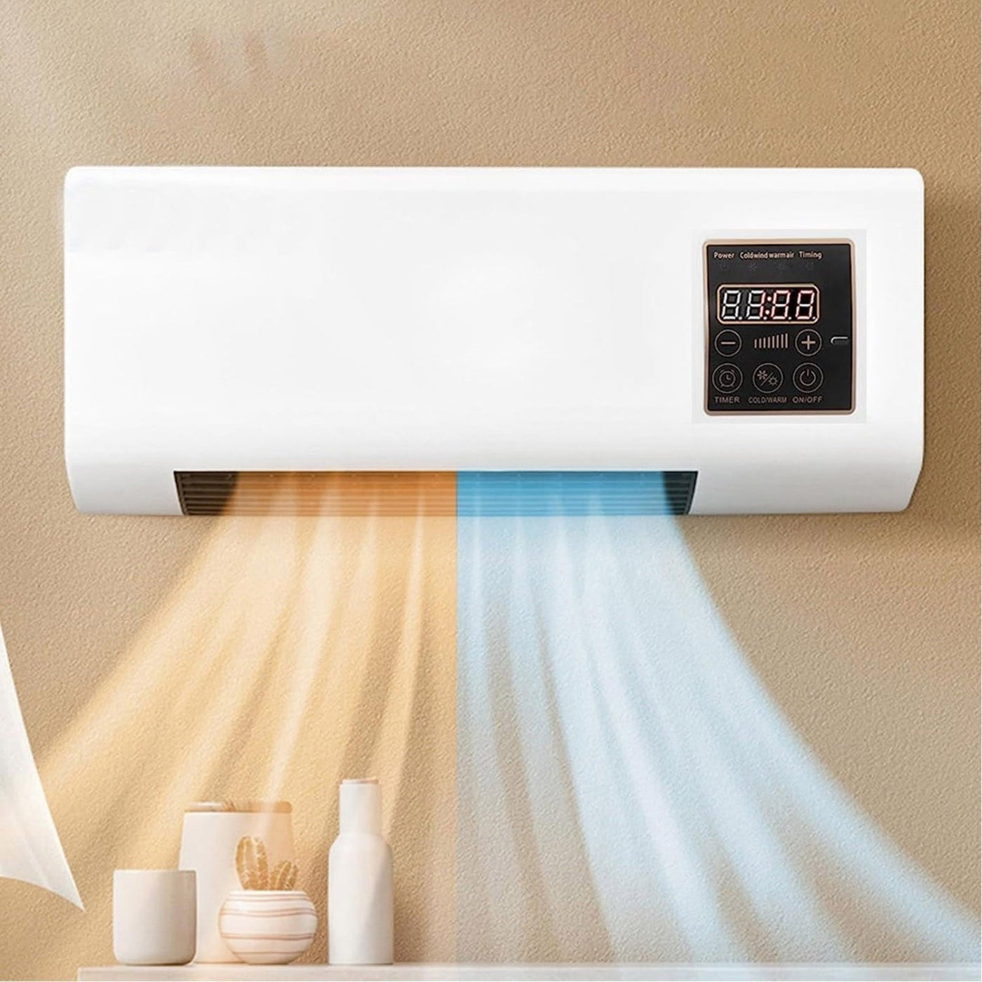 4-in-1 Portable Wall-Mounted Air Conditioner – Cooling, Heating, Ventilation & Dehumidification | Quiet Operation, Timer, LCD Display 0