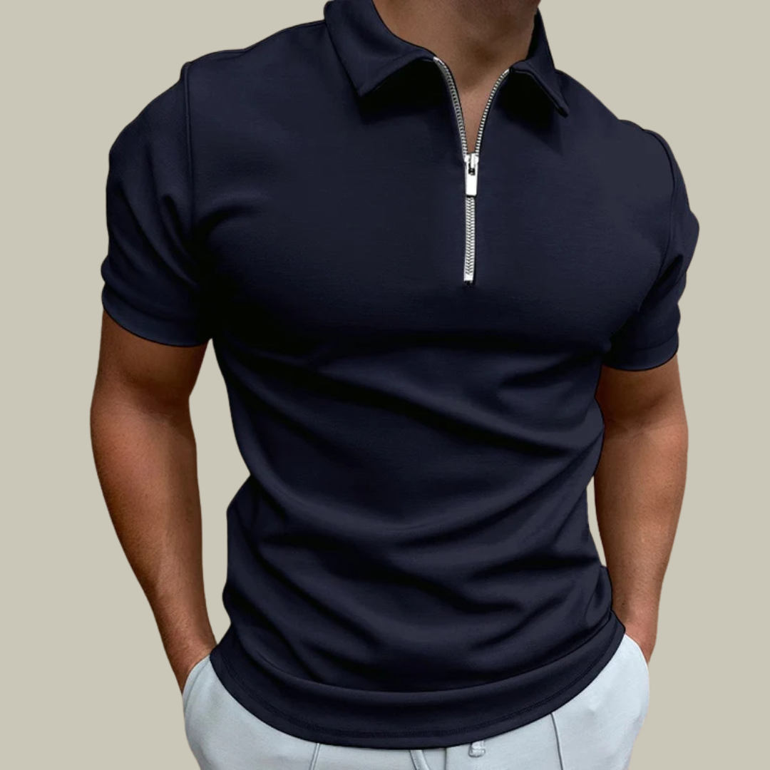 Men's Smart Zip Stretch Polo Short Sleeve