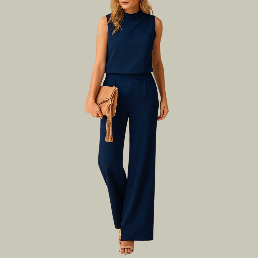 Women's Elegant Wide Leg Jumpsuit - Sleeveless Formal Evening Playsuit