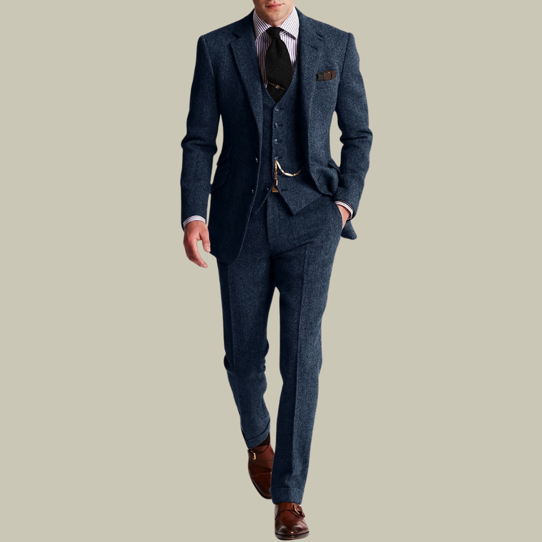 Mens Timeless Tweed 3-piece Suit