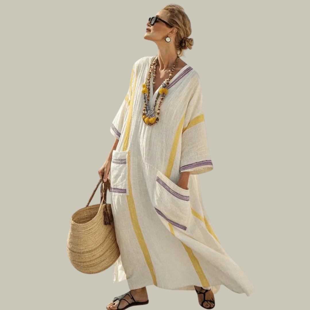 Women's V-Neck Oversized Breathable Maxi Dress