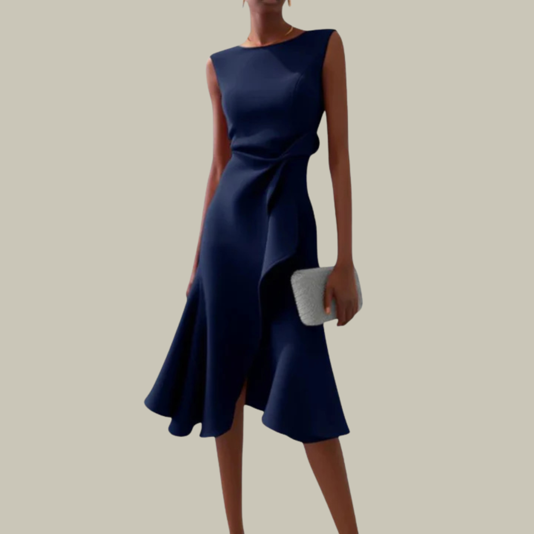 Zoe | Linen Elegant Midi Dress