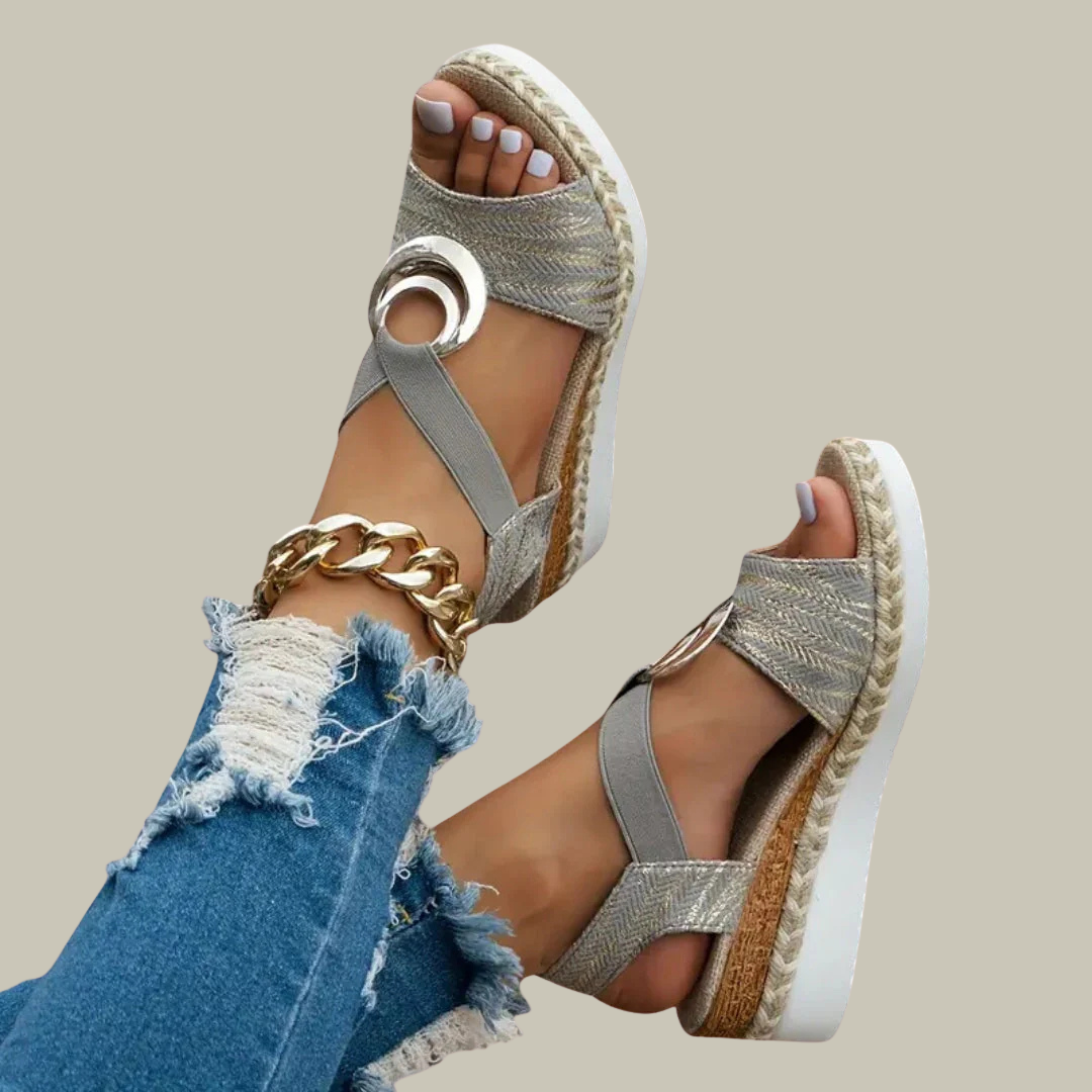 Women's Stretch Platform Espadrille Sandals