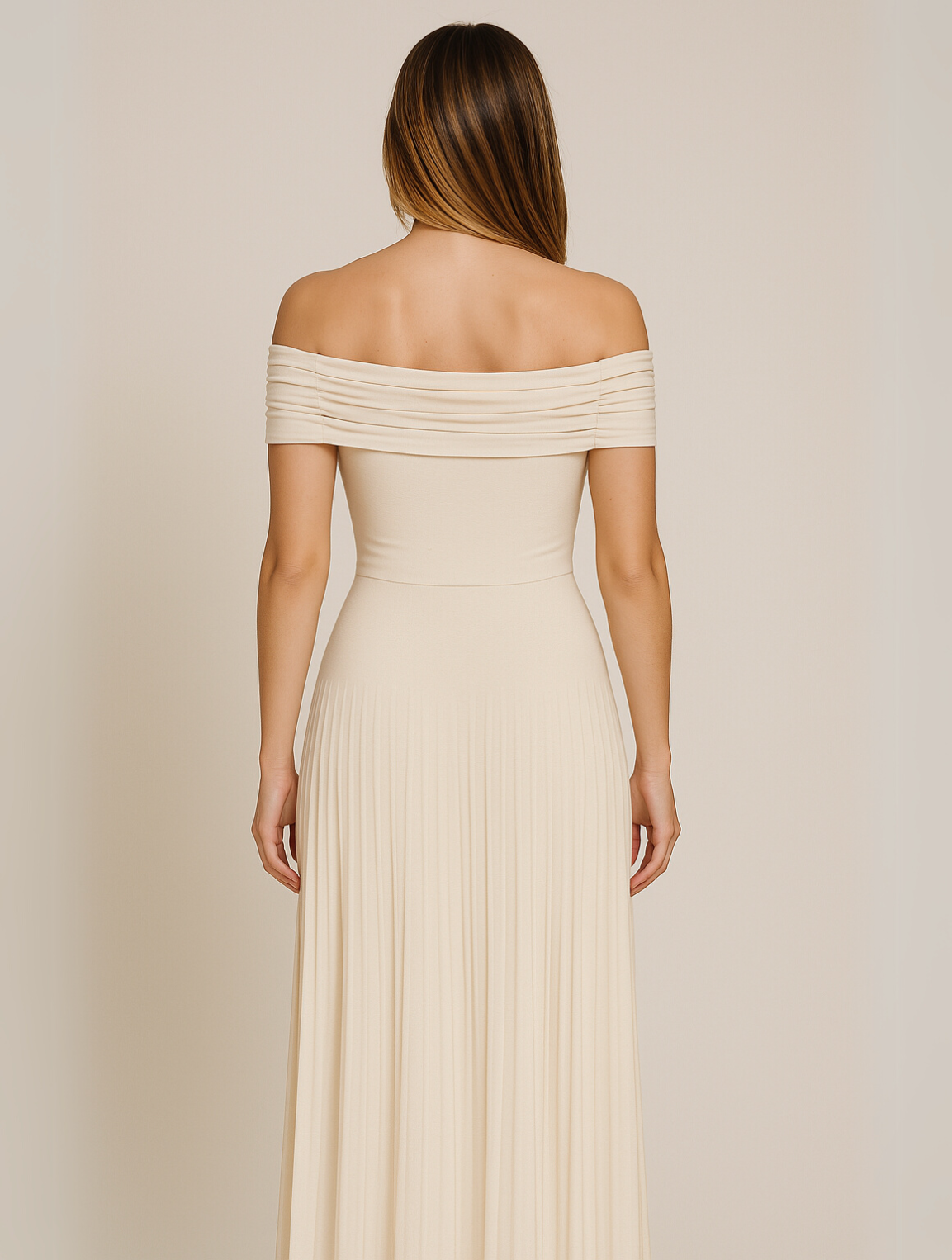 Arden | Women's Wedding Guest Pleated Maxi Dress 2