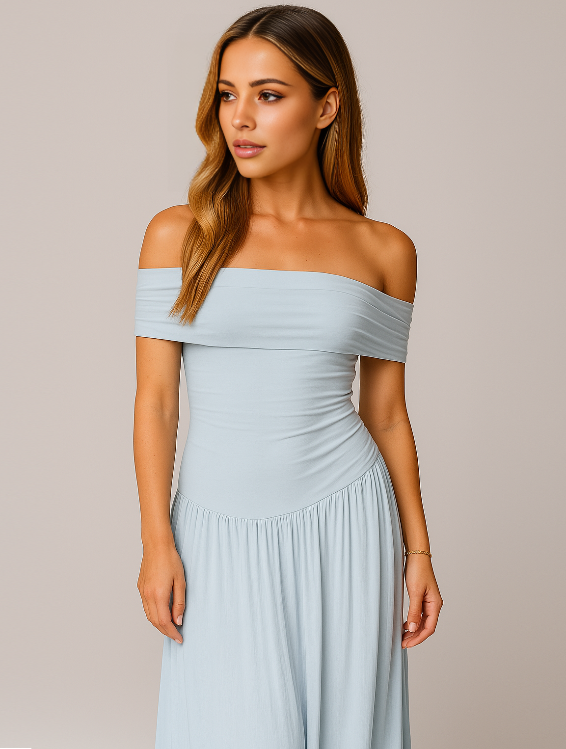 Arden | Women's Wedding Guest Pleated Maxi Dress 5