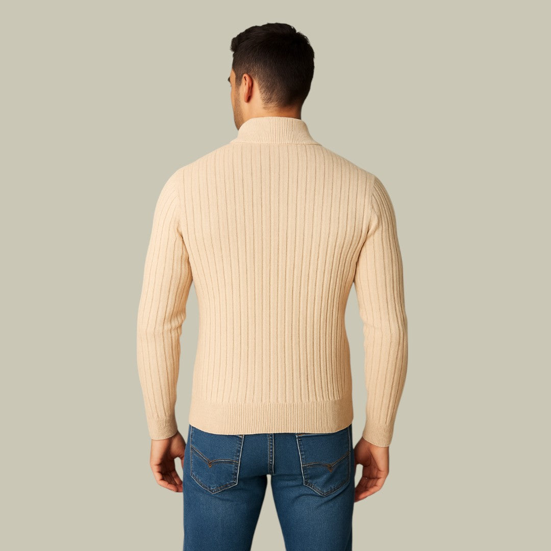 Mens Casual Half-Zip Sweater