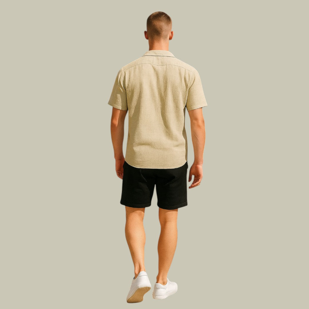 Mens Breathable Linen Shirt