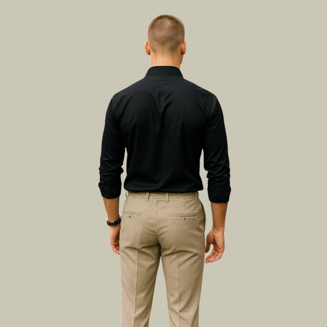 Mens Formal Business Silk Shirt