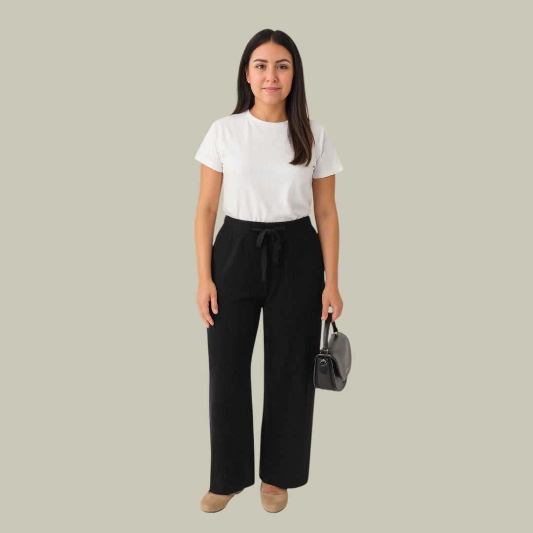 Womens Pants Cashmere Wide-Leg