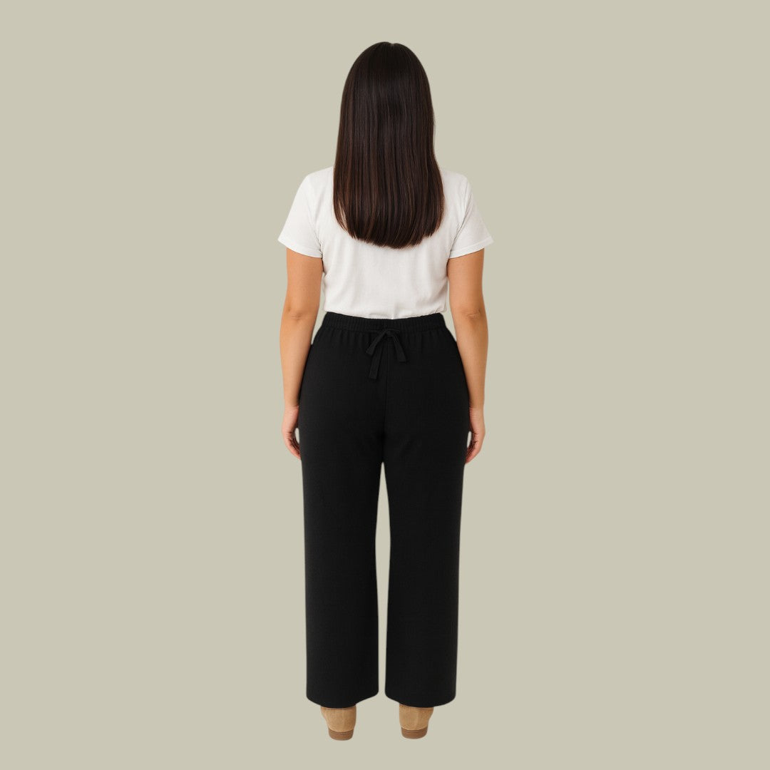 Womens Pants Cashmere Wide-Leg