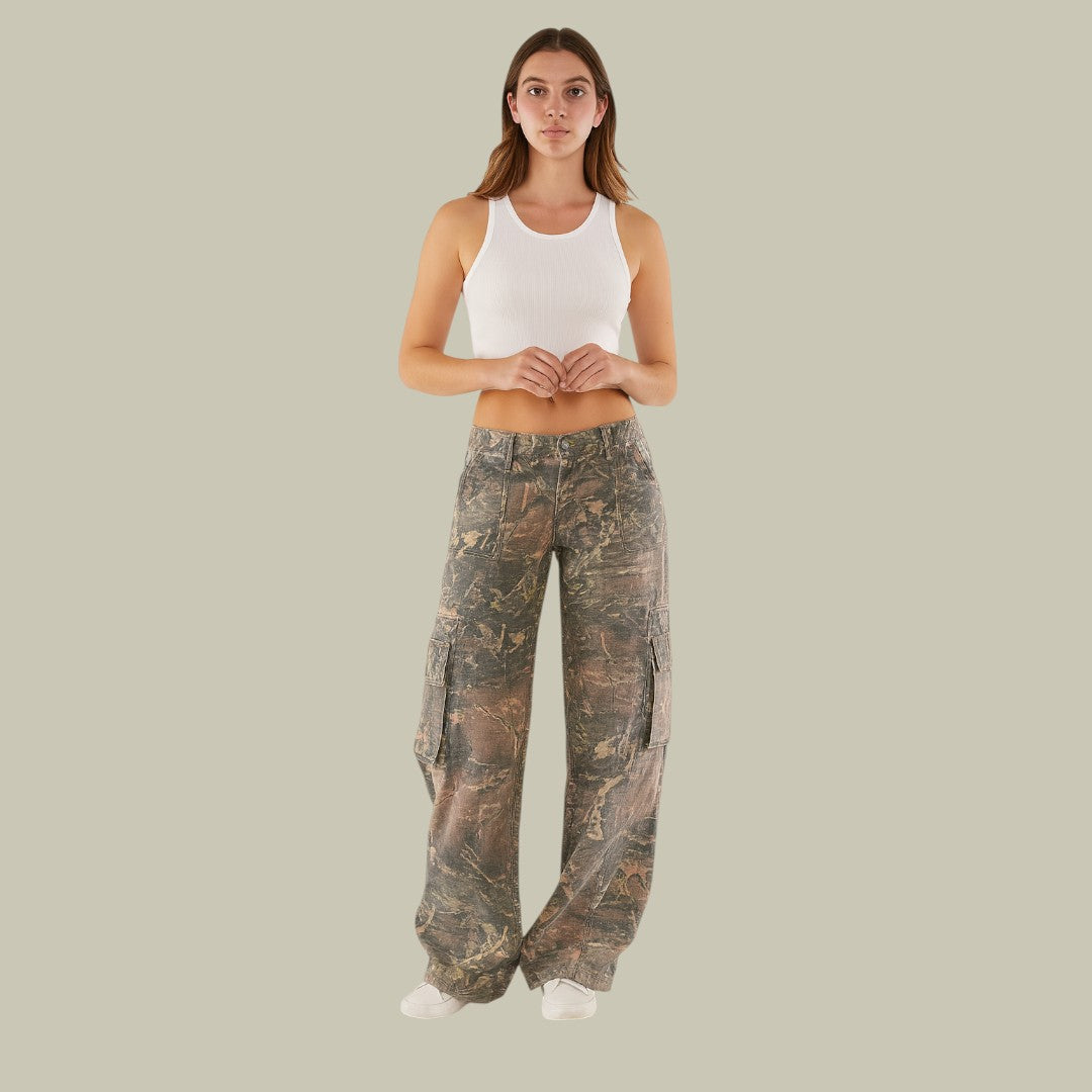 Womens Cargo Pants Camo