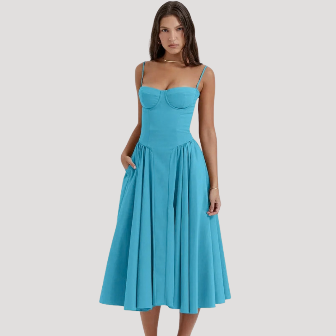 Corset Bodice Midi Dress for Holidays 6