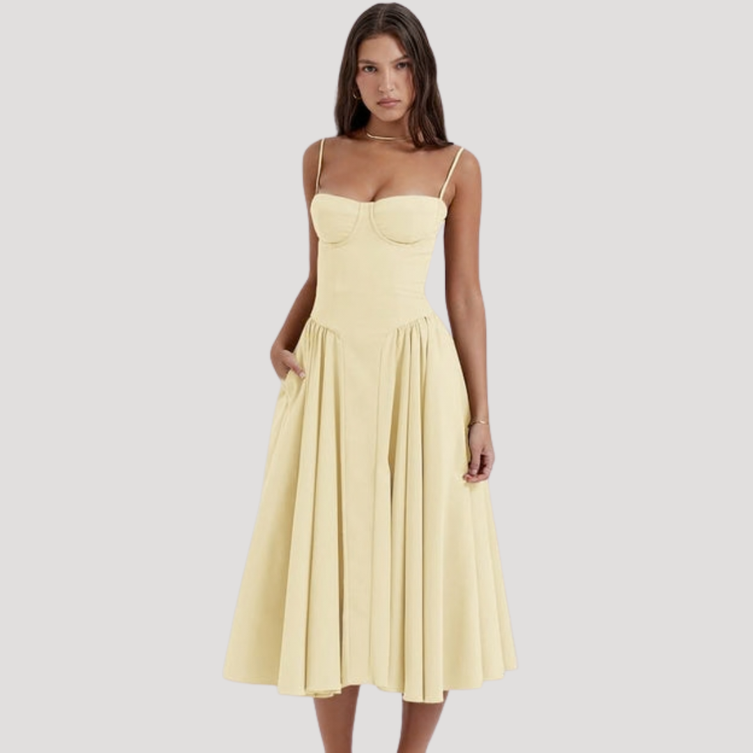 Corset Bodice Midi Dress for Holidays 9