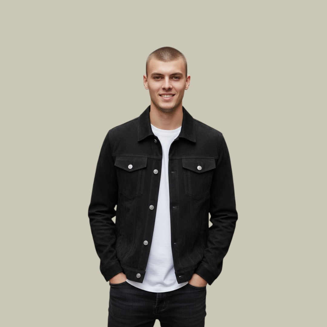 Mens Suede Jacket Pockets