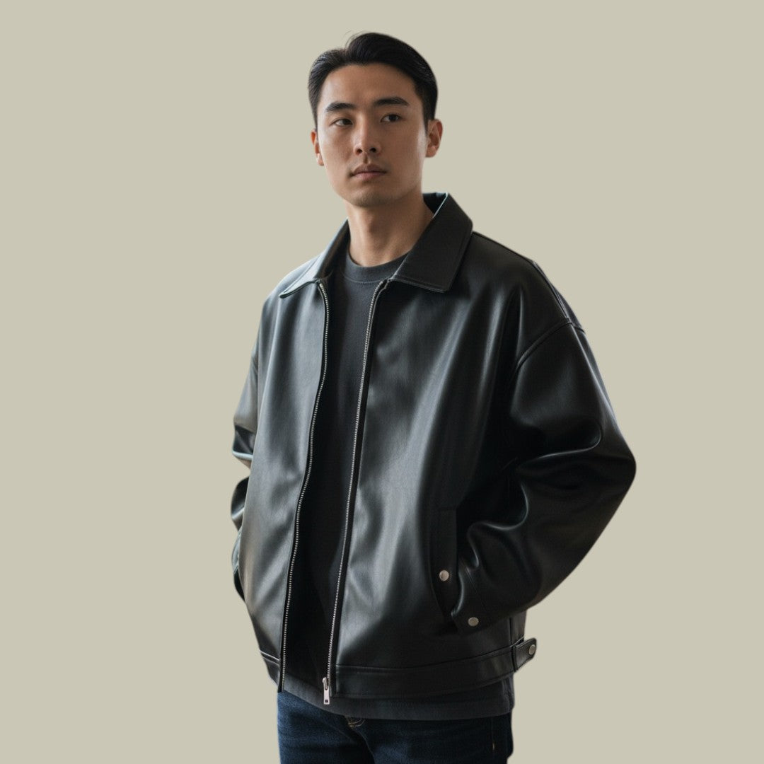 Mens Oversized Leather Jacket