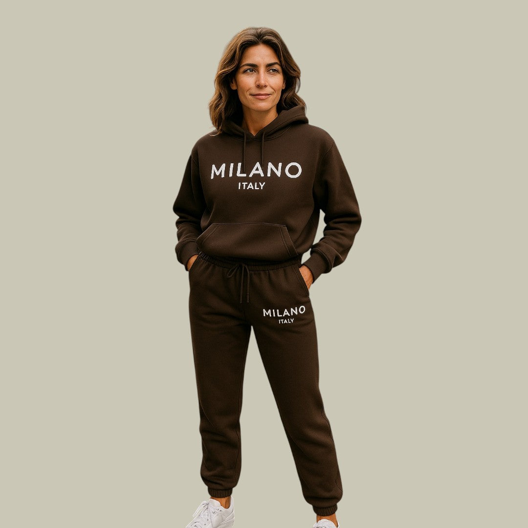 Womens Milano Printed Hoodie Set