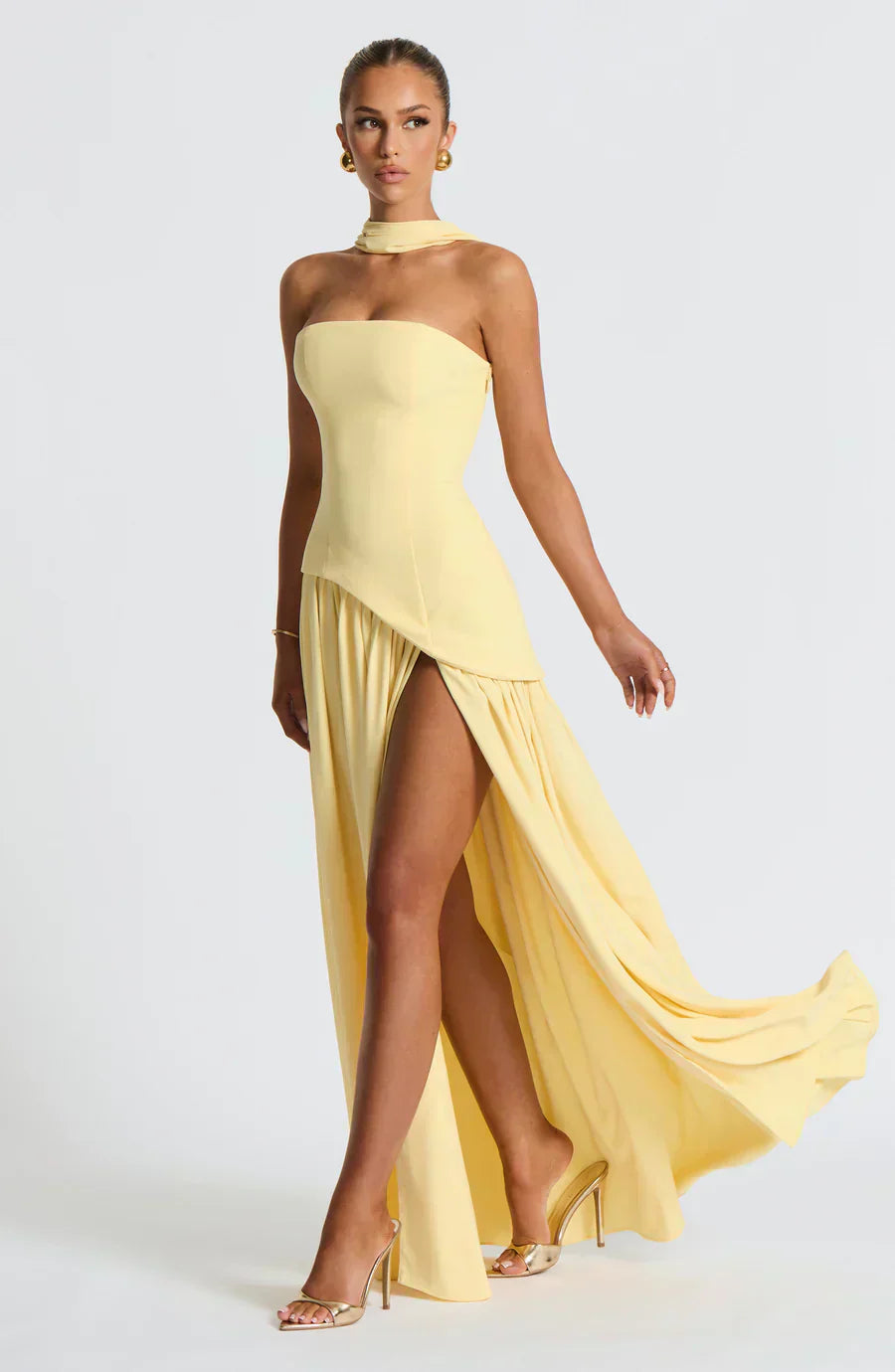 Julia | Women Wedding Guest Asymmetric Maxi Dress 0