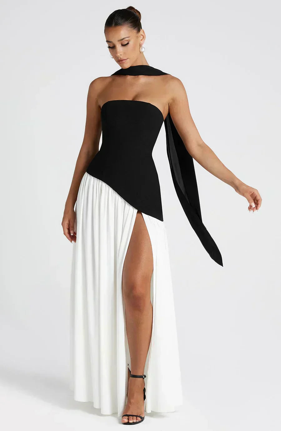 Julia | Women Wedding Guest Asymmetric Maxi Dress 4