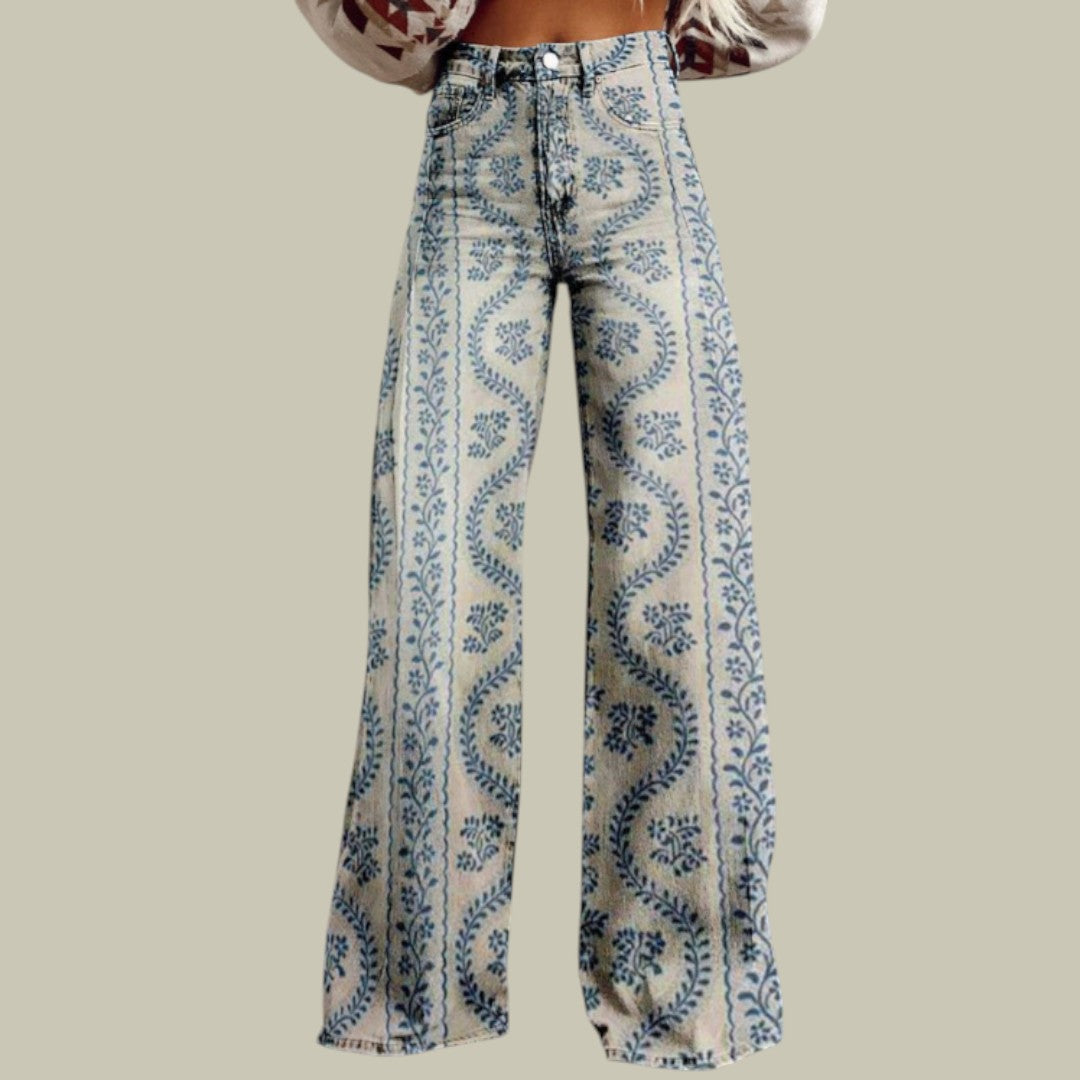 Womens Pants Jeans With Flowers