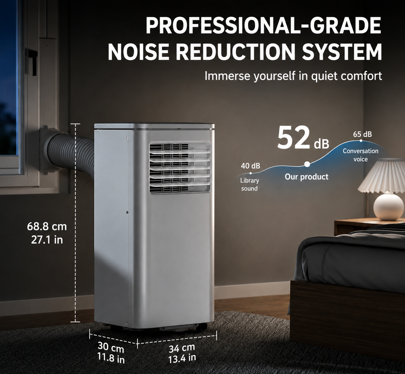 Portable Air Conditioner with Remote Control & Night Mode – Powerful Cooling