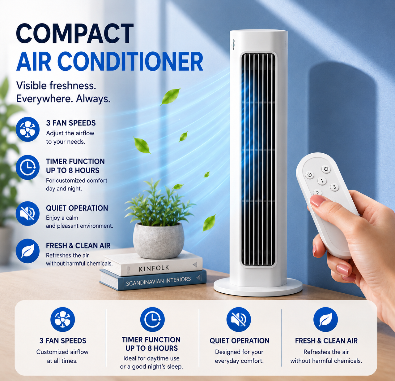 Air Conditioner Cooler – Instant & Silent Cool Air