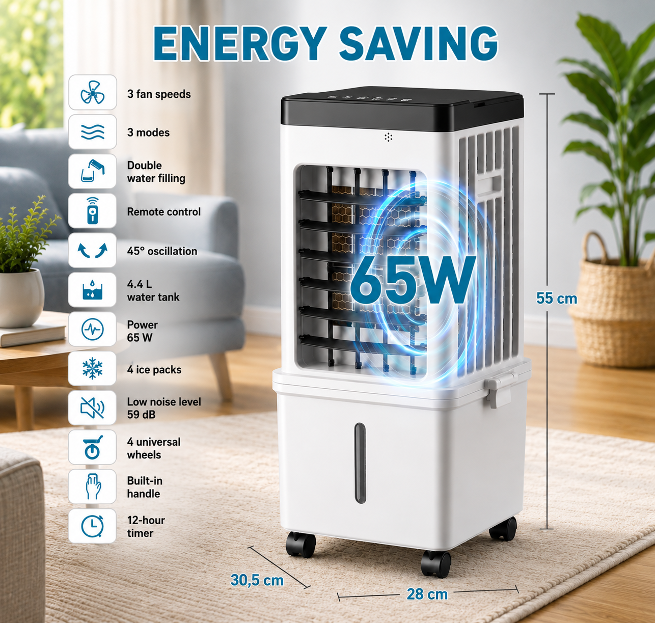 Portable Windowless Air Conditioner – Instant Cooling - Zero Installation
