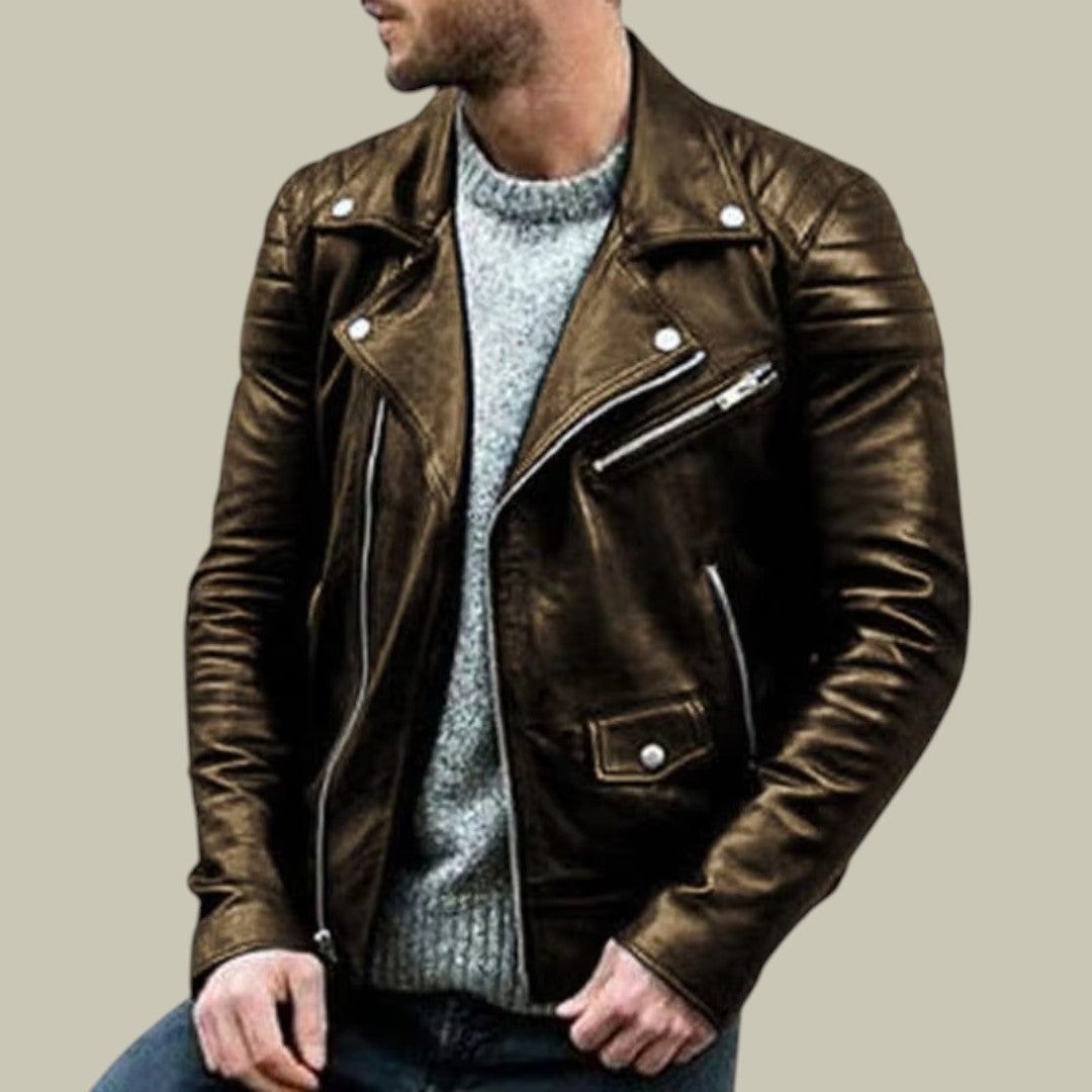 Mens Leather Autumn Jacket