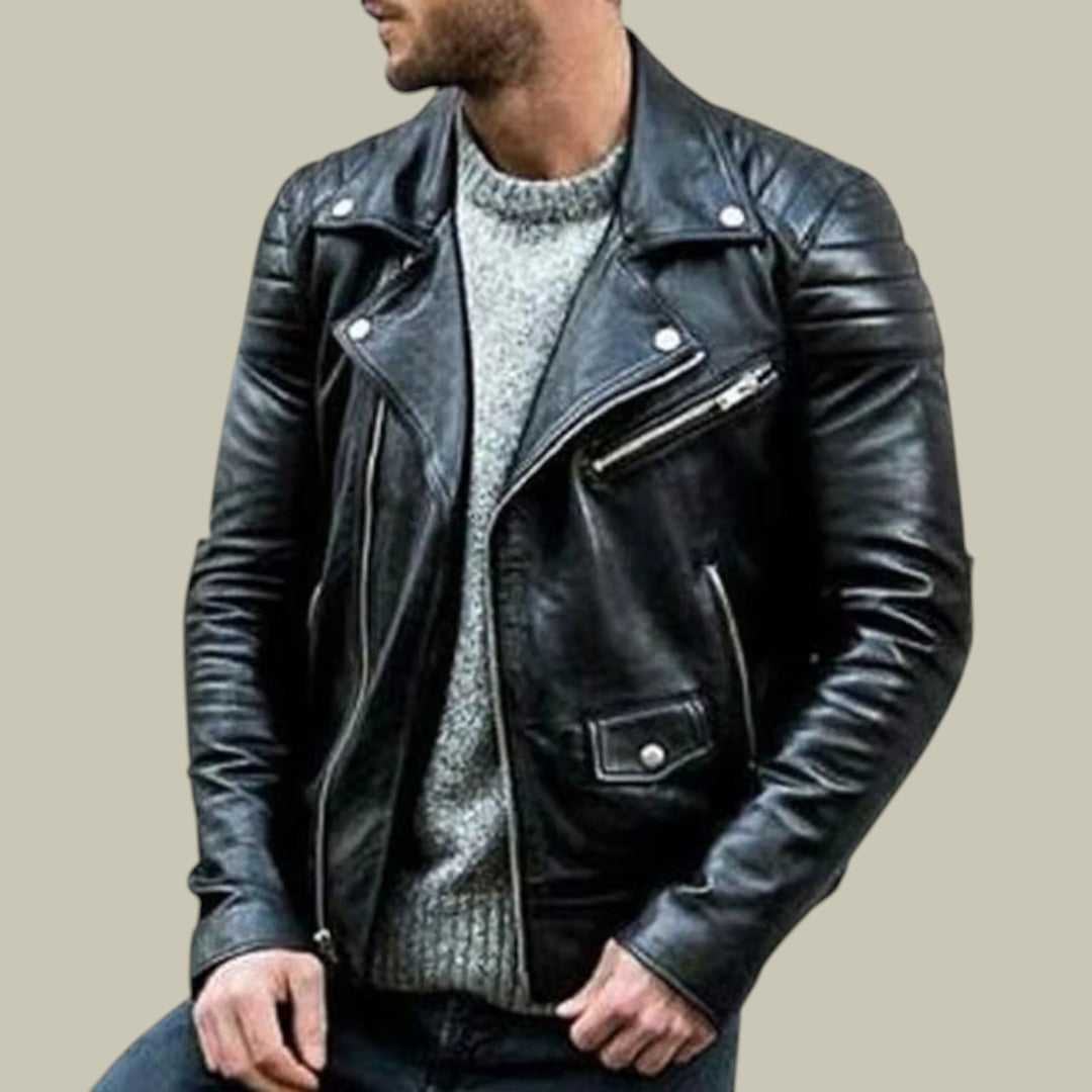 Mens Leather Autumn Jacket