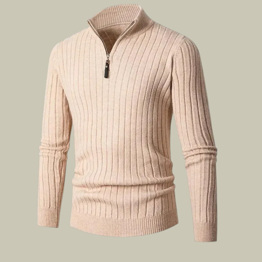 Mens Casual Half-Zip Sweater